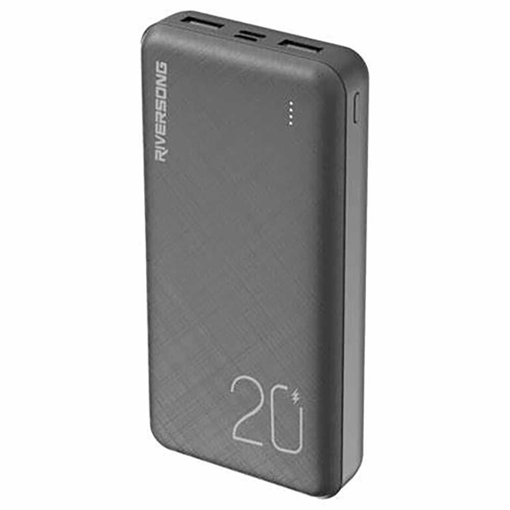 Riversong Wired Power Bank , 20000 mAh 4 Ports , Black , PB21