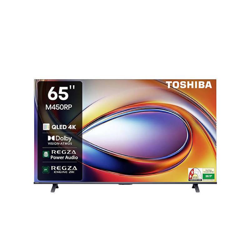 Toshiba 65 Inch Smart TV , 4K UHD QLED Built-In Receiver - 65M450RP