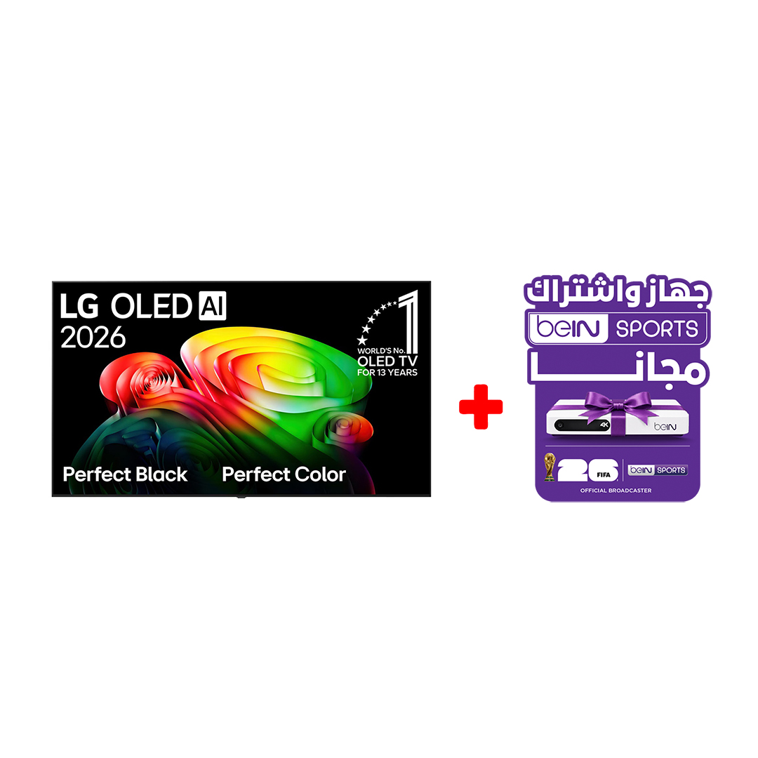 شاشة تلفزيون سمارت ال جي ، مقاس 65 بوصة ، OLED ، دقة 4K UHD ، بريسيفر داخلي - OLED65B66LA مع جهاز واشتراك بي ان سبورت