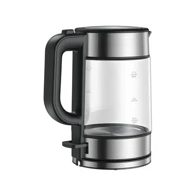Xiaomi Glass Electric Kettle , 1.7 Liter 2200 Watt , Silver Black - MJDSH05FD