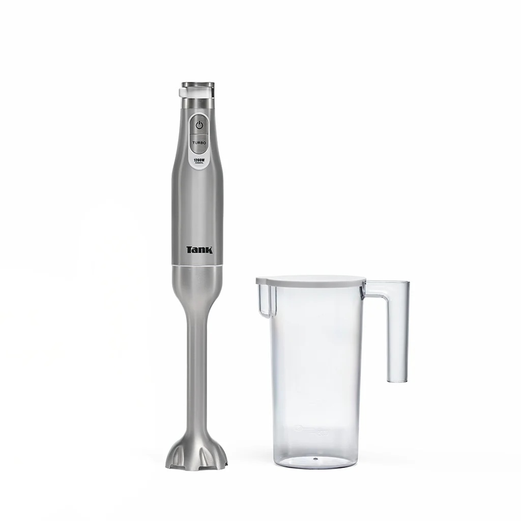 Tank Hand Blender with Attachments 1200 Watt White Silver - CM-6004