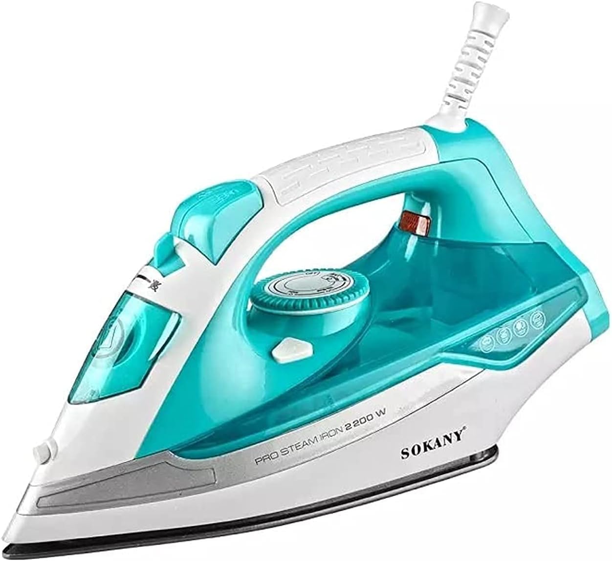 Sokany Steam Iron , 2200 Watt , Cyan White - SK-YD-2116