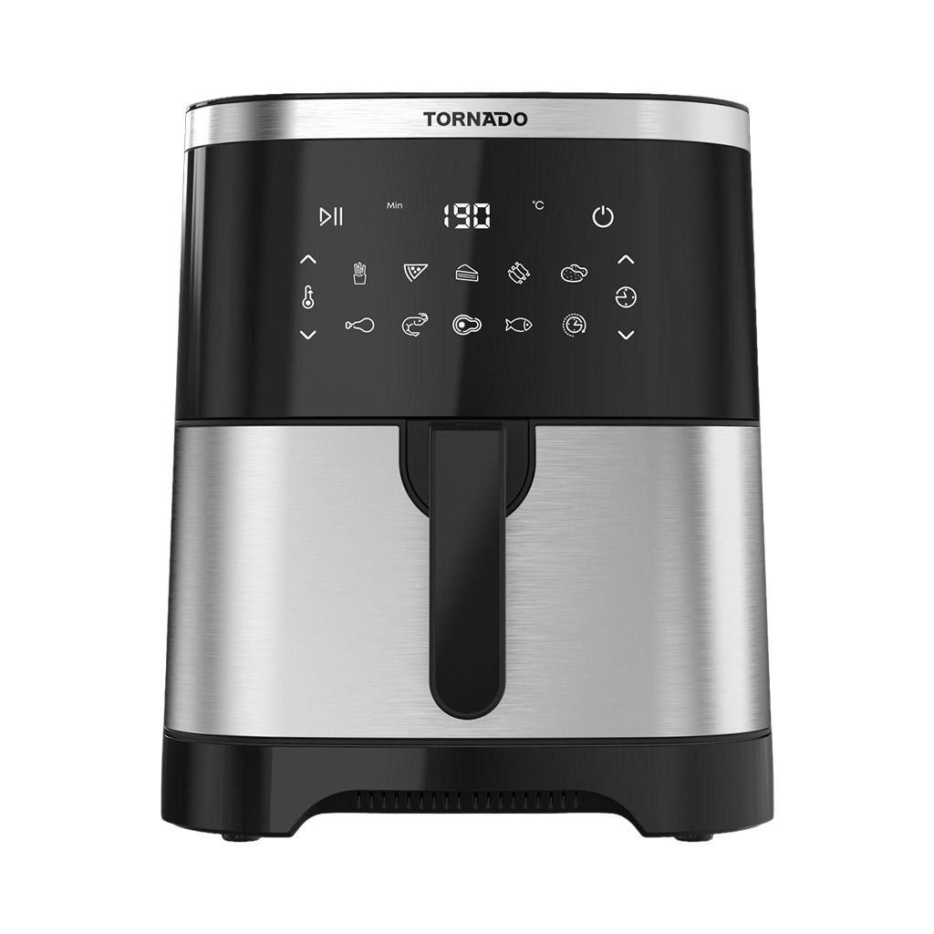 Tornado Digital Air Fryer , 8 Liter , 1800 Watt Black Stainless Steel - TFE-A1808TS1A