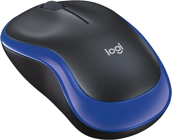 Logitech M185 Wireless Mouse , Black Blue - 910-002236