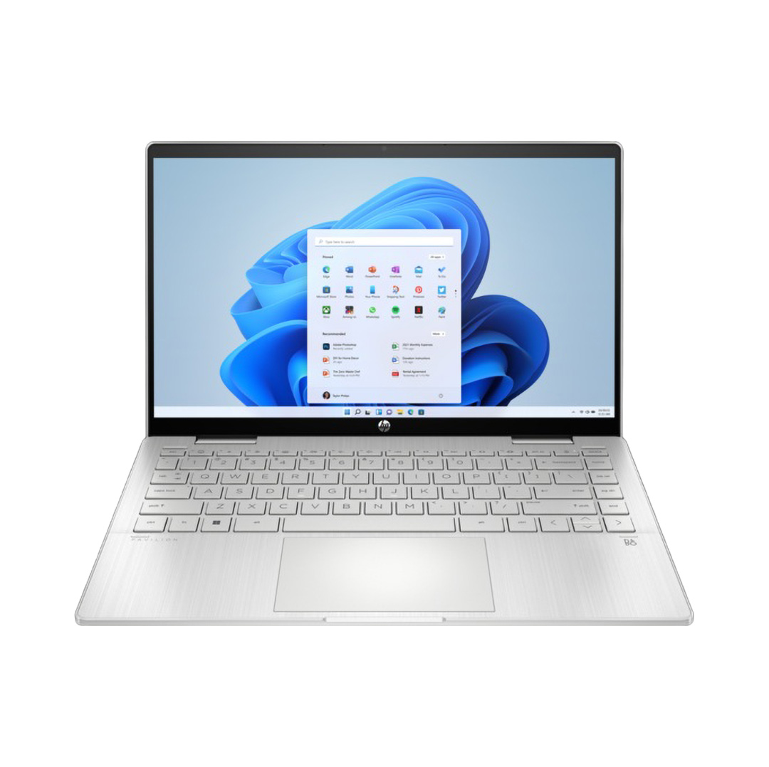 Hp Pavilion X360 14-EK0012 Laptop ,Intel Core i3-1215U 14 Inch ,256 GB SSD ,8 GB ,Intel UHD Graphics ,Windows 11 - Natural Silver
