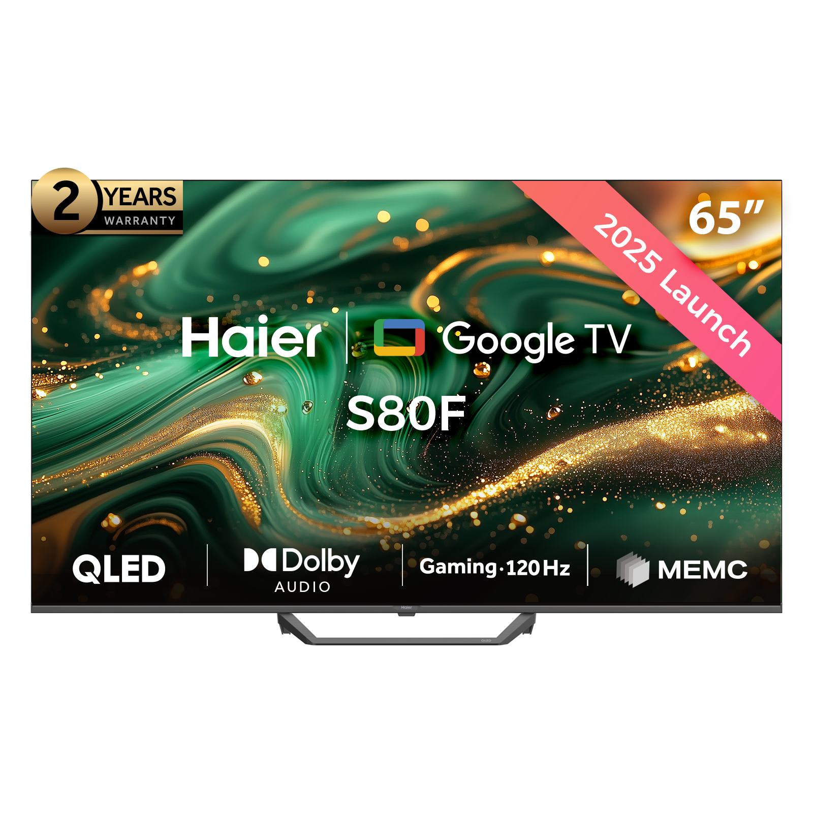 Haier 65 Inch Smart TV , 4K UHD QLED Built-In Receiver - H65S80F