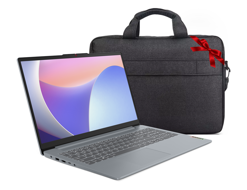 Lenovo IdeaPad Slim 3 15ABR8 with 15.6 Inch Laptop Casual Toploader Bag - T210 Laptop ,Intel Core I5-12450H 15.6 Inch ,512 GB SSD ,8 GB ,Intel UHD Graphics ,Windows 11 - Grey