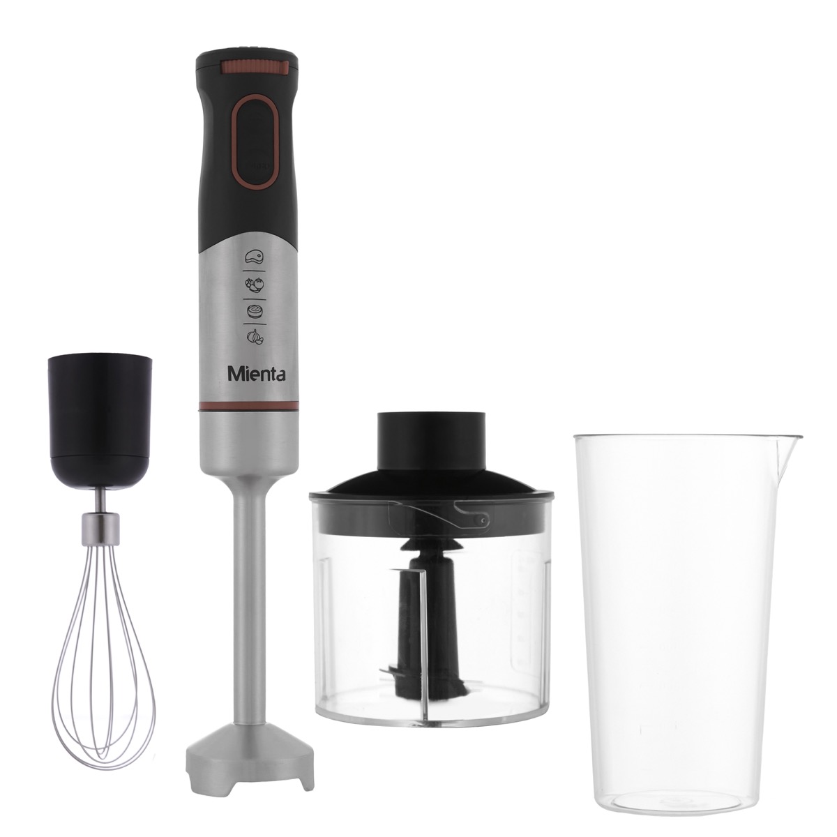 Mienta Hand Blender 1000 Watt Silver Black - HB111038A