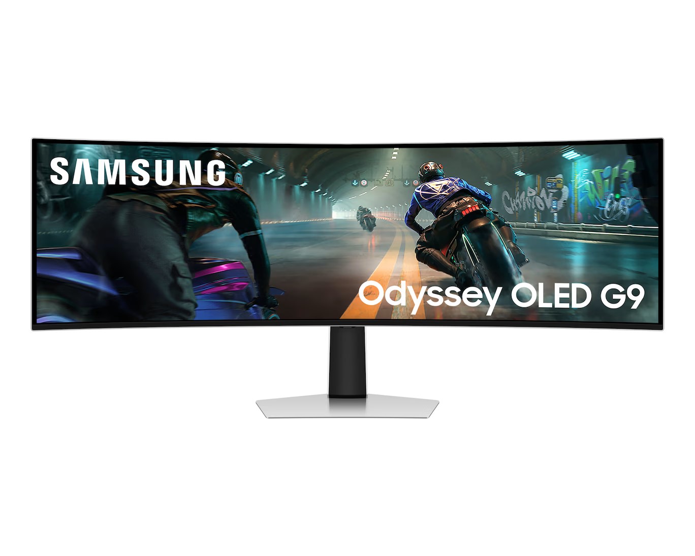 Samsung Odyssey G91SD 49 Inch Dual QHD Curved Smart Gaming Monitor , 144 Hertz 0.03 Millisecond , Silver - LS49DG912SUXEN