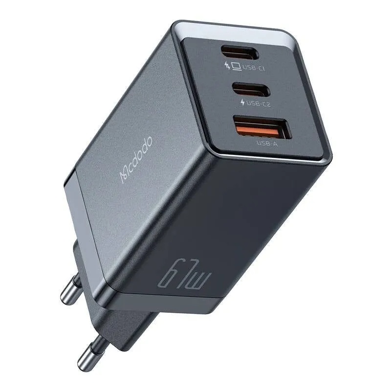 Mcdodo Wall Charger , 3 Ports Type C , 67 Watt Black - CH1541