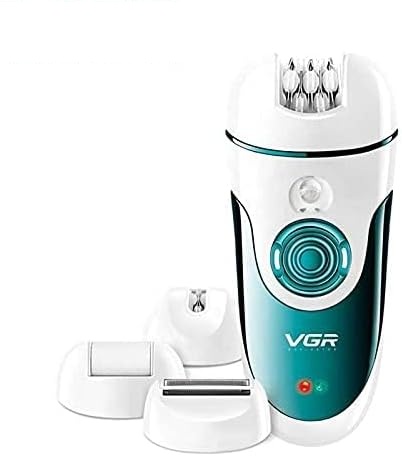 VGR Cordless Epilator Wet & Dry White Green - V-700