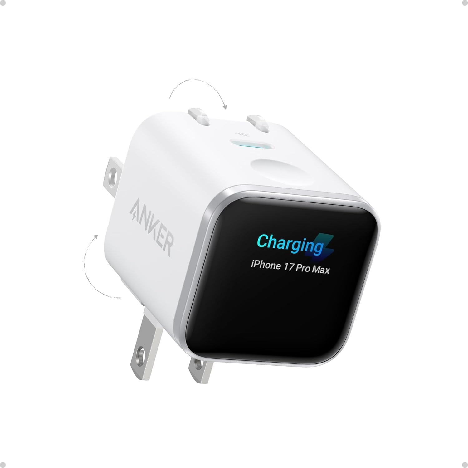 Anker Smart Wall Charger , 1 Ports Type C , 45 Watt 120 Volt White - (Chinese Version)