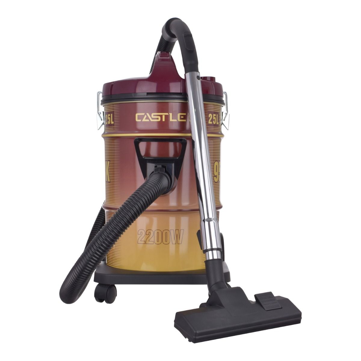 Castle Drum Vacuum Cleaner , 2200 Watt , Black Red - DVC2225