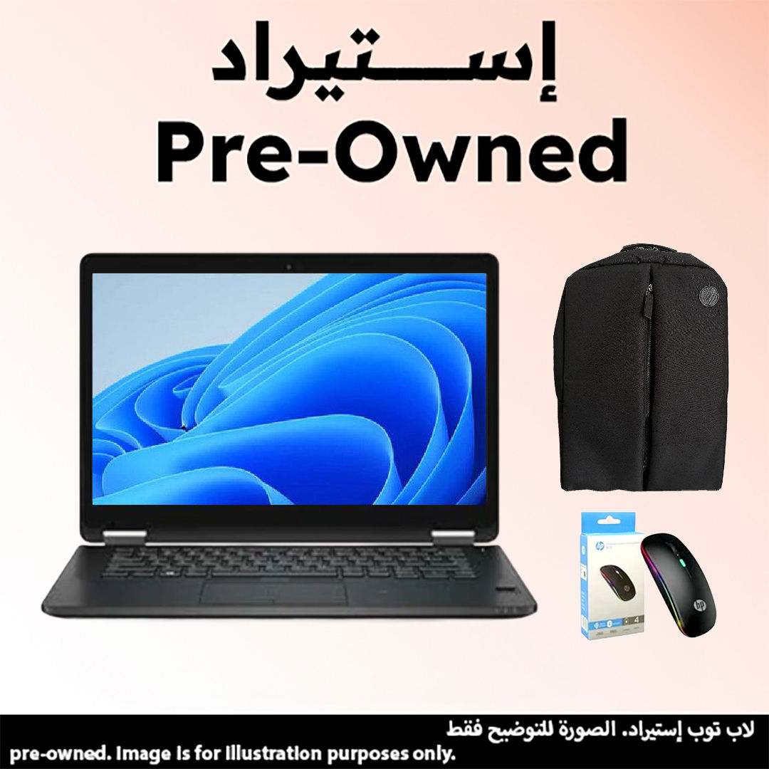 Dell Latitude 5490 Laptop, 14 Inch, FHD Display, Windows 10 - Black (Pre-owned) with Wireless Mouse and Laptop Packback