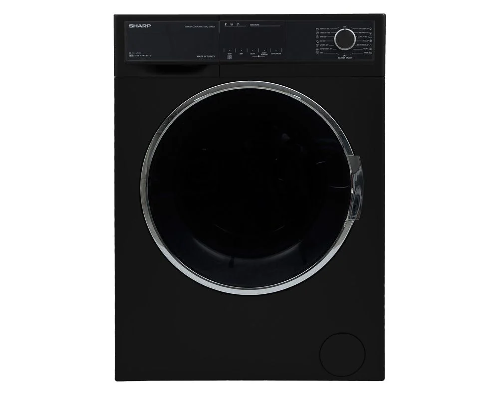 Sharp Front Load Washing Machine , 8 kg , Black - ES-FP814CXE-B