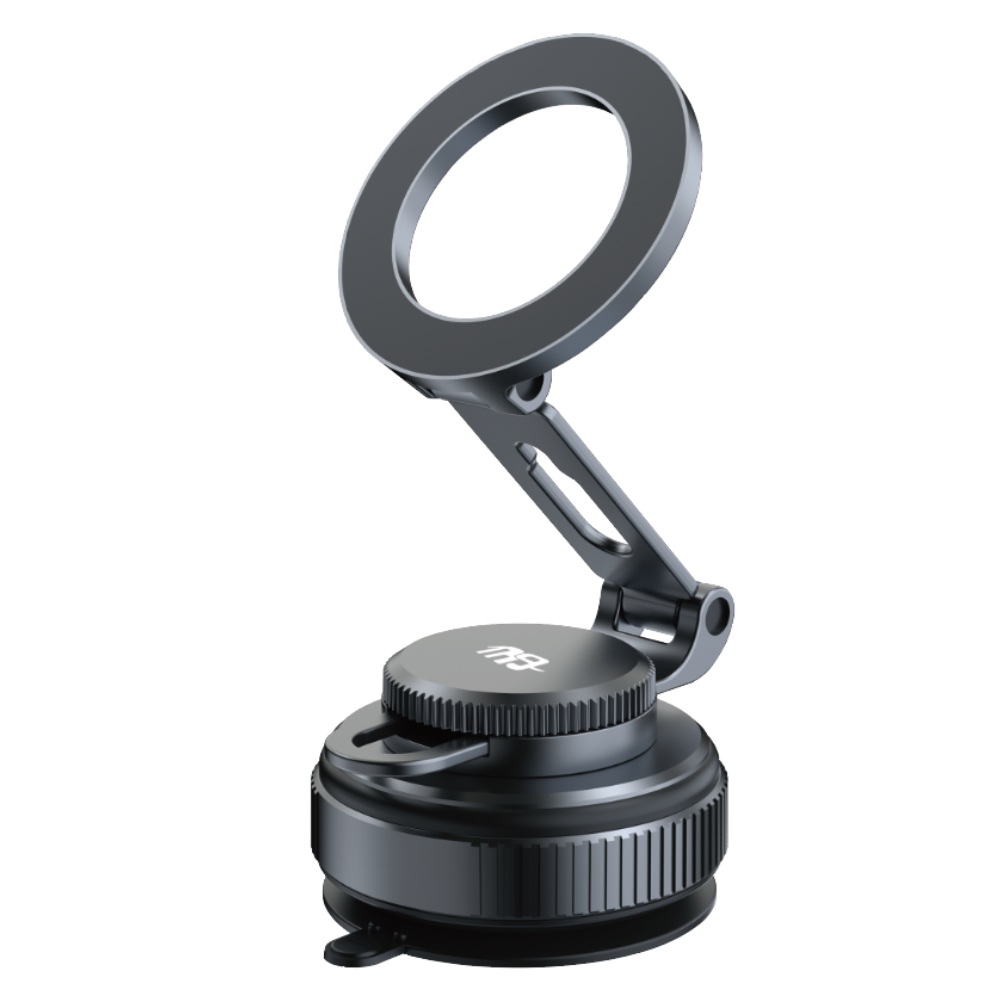 Nine Zinc Alloy Magnetic Mobile Car Holder for Smartphones , Dark Grey