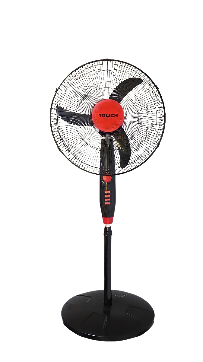 Touch El Zenouki Stand Fan , 18 Inch , Red Black