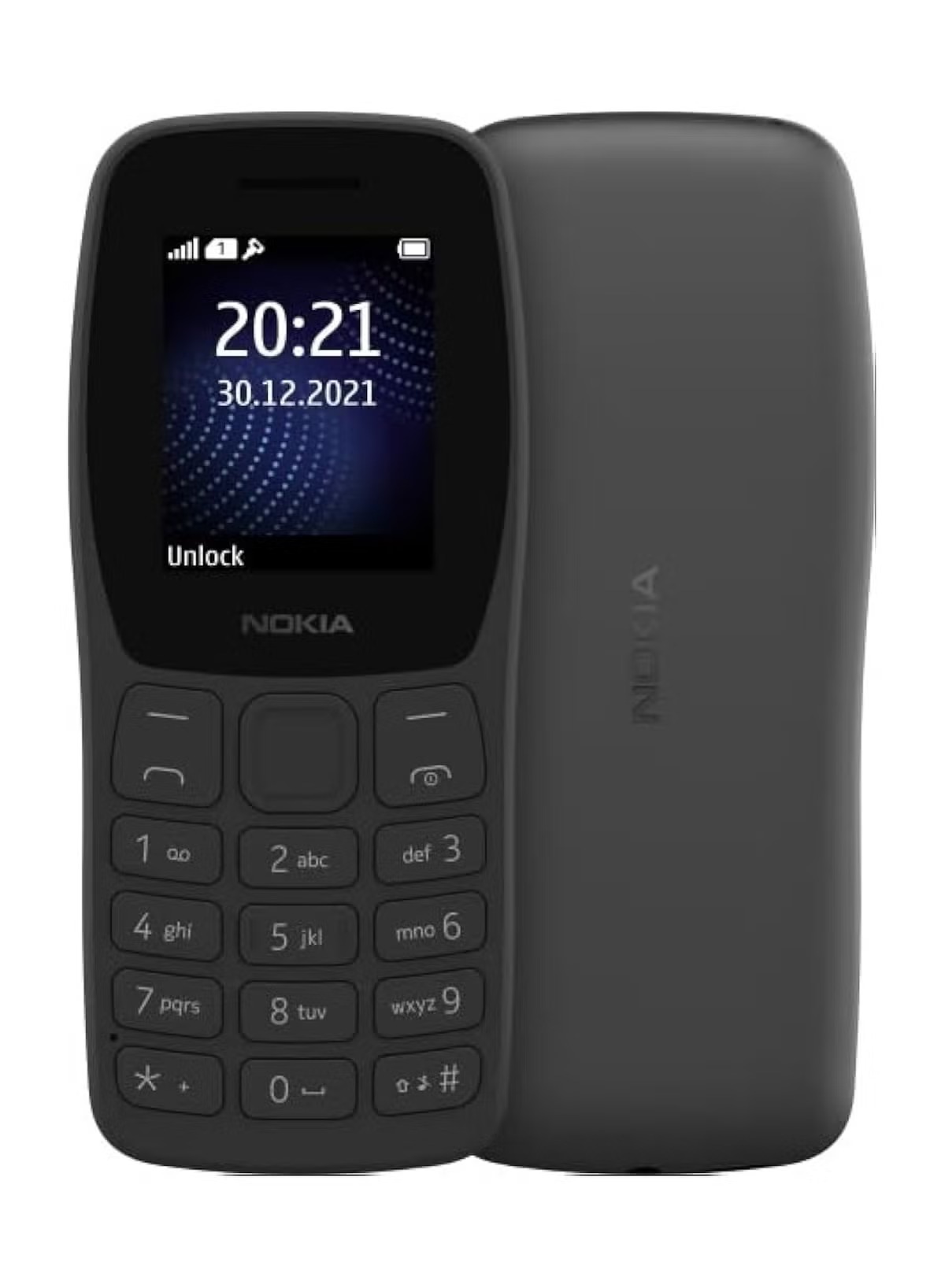 Nokia 105, New Version Dual-SIM , Black