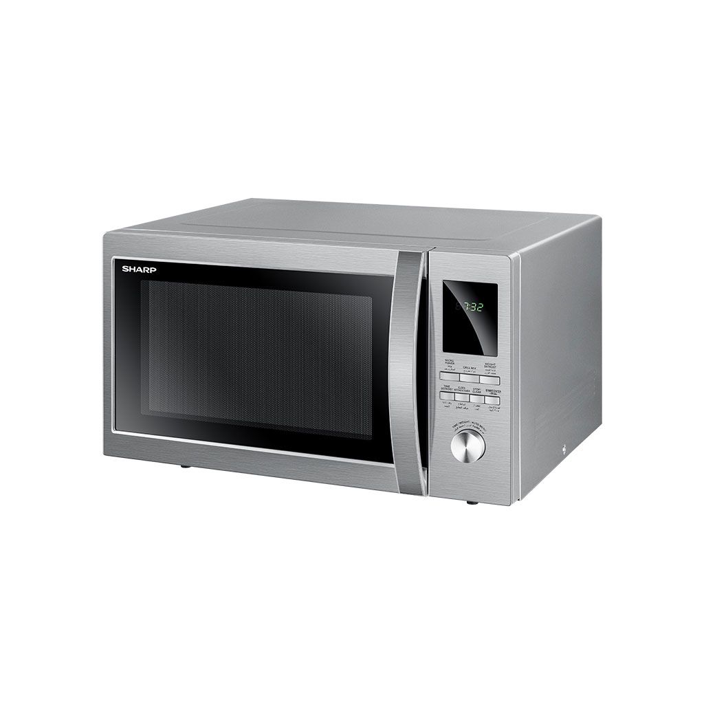 Sharp Microwave with Grill , 43 Liter 1100 Watt , Silver - R-78BR(ST)