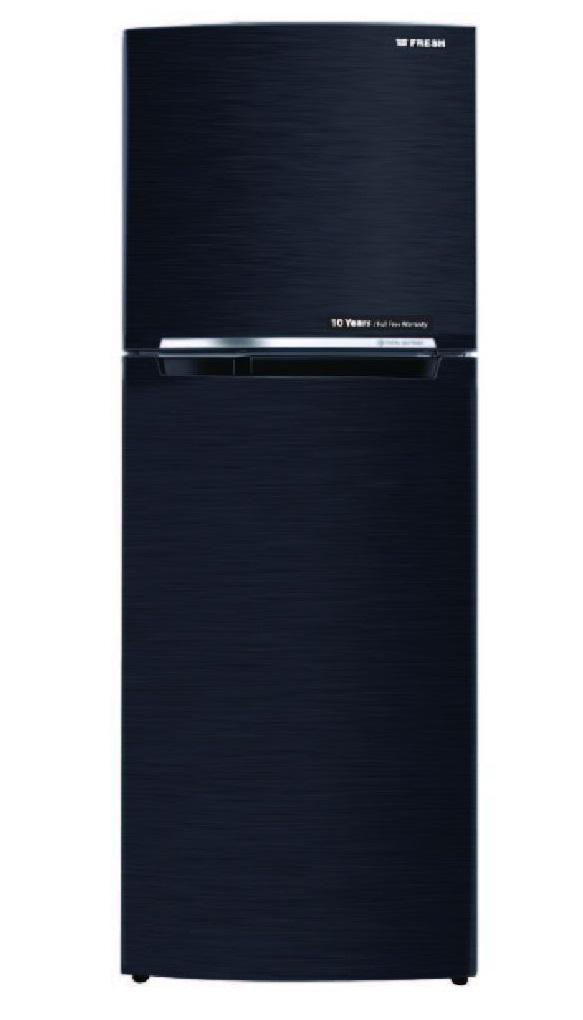 Fresh NoFrost Top Freezer Refrigerator , 329 Liter , Black - FNT-BR 370 BB