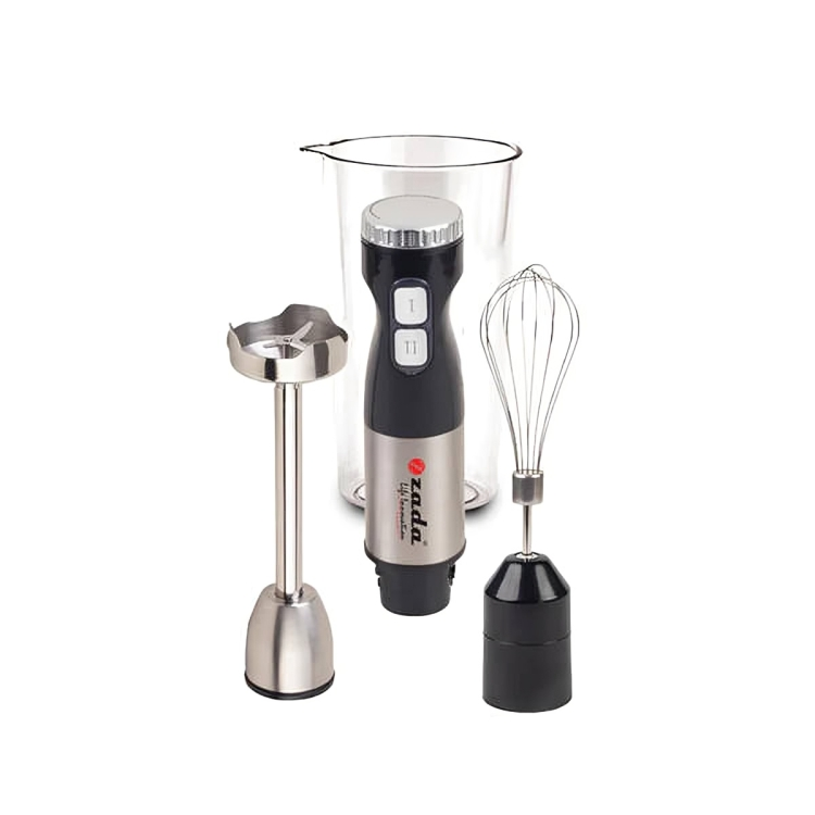 Zada Hand Blender with Attachments 900 Watt Black Silver - ZHB-513