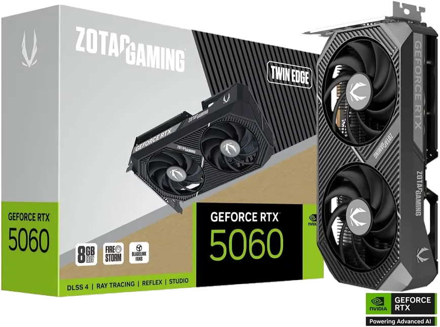 Zotac GeForce RTX 5060 Twin Edge Gaming Graphics Card - ZT-B50600E-10M