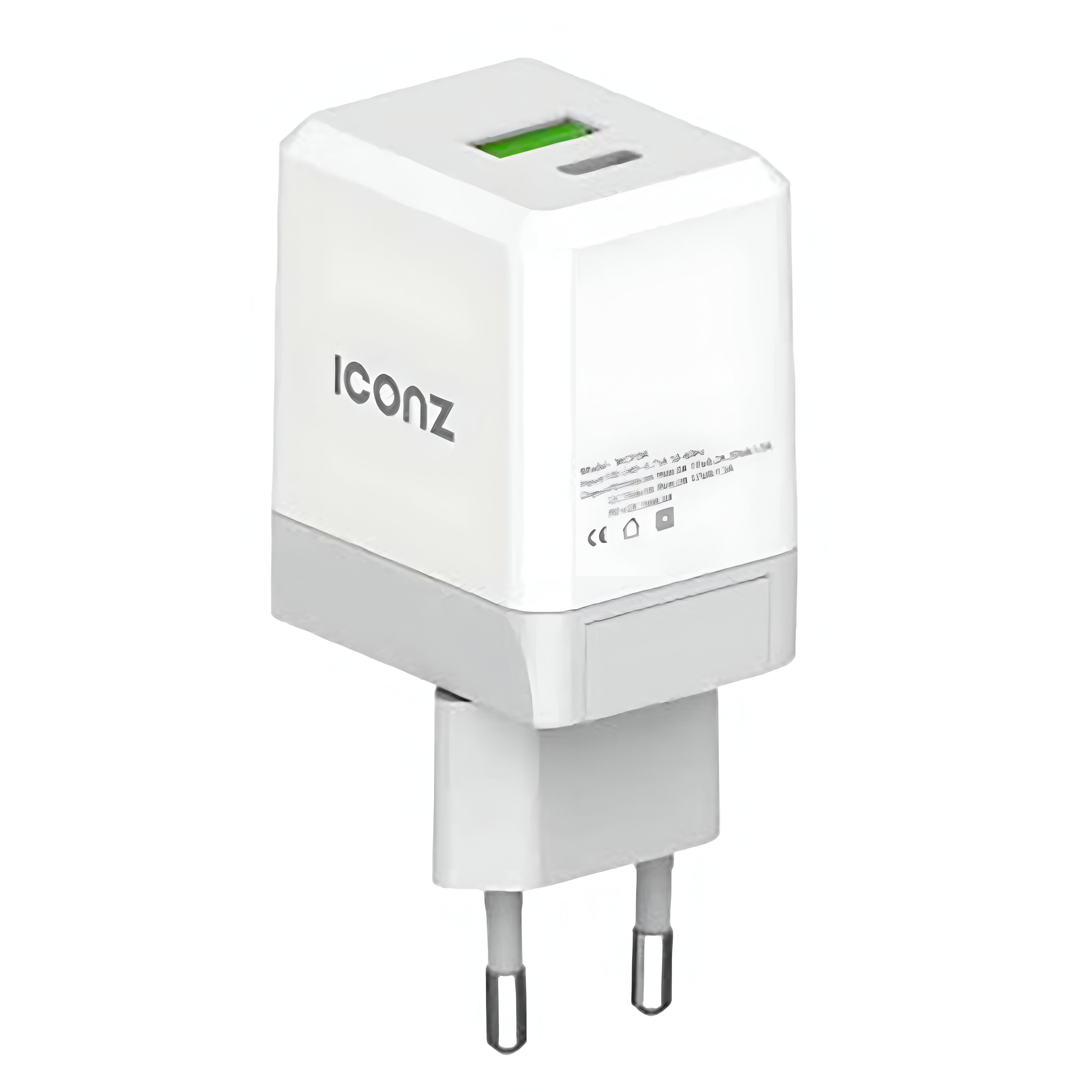 Iconz Wall Charger , 2 Ports , 30 Watt White - WCP3W