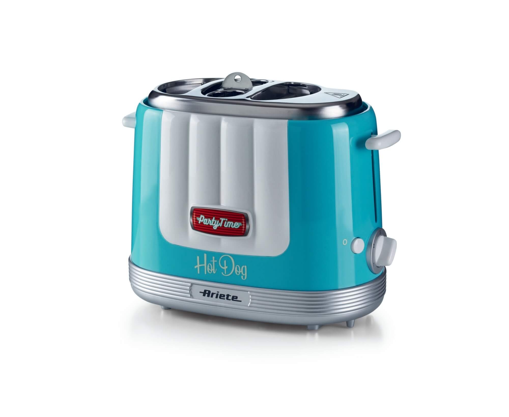 Ariete Party Time Hot Dog Maker , 4 Slices 650 Watt Light Blue - 0206/01