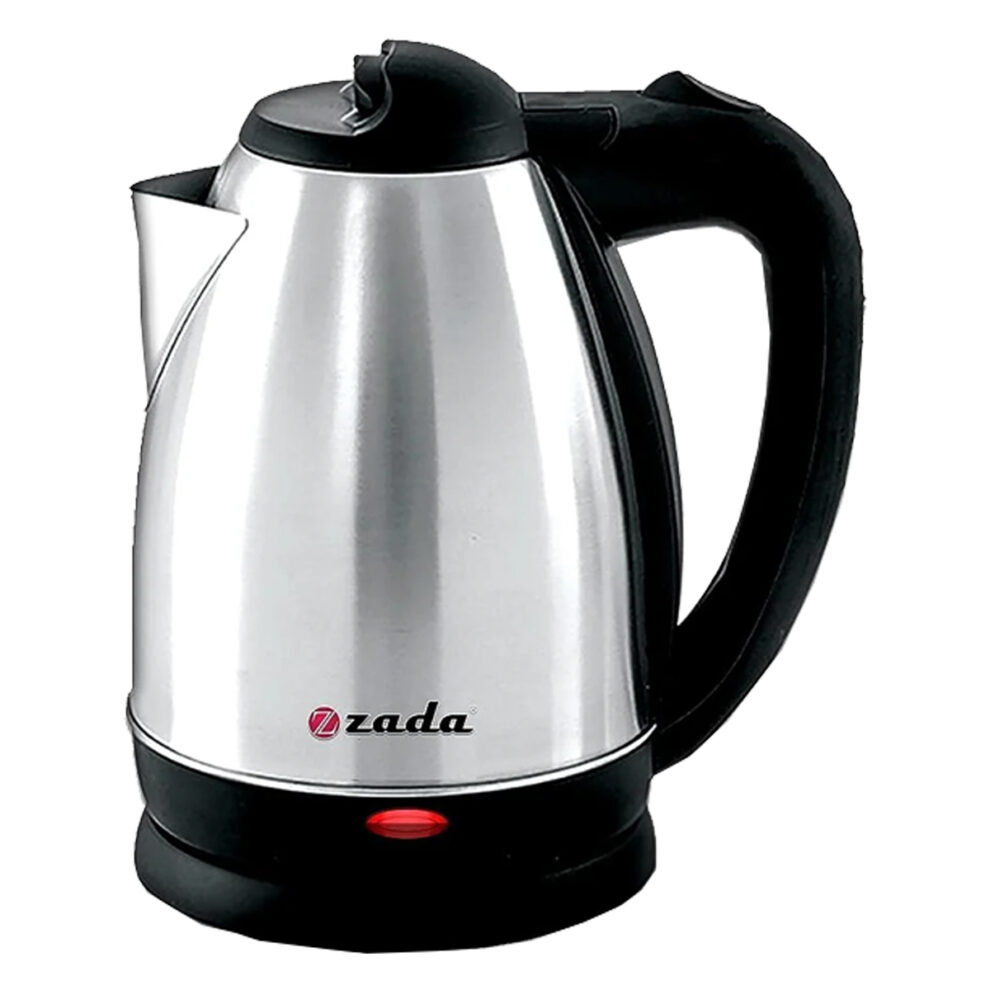 Zada Stainless steel Electric Kettle , 1.5 Liter 1500 Watt , Silver Black - ZKT-150SS
