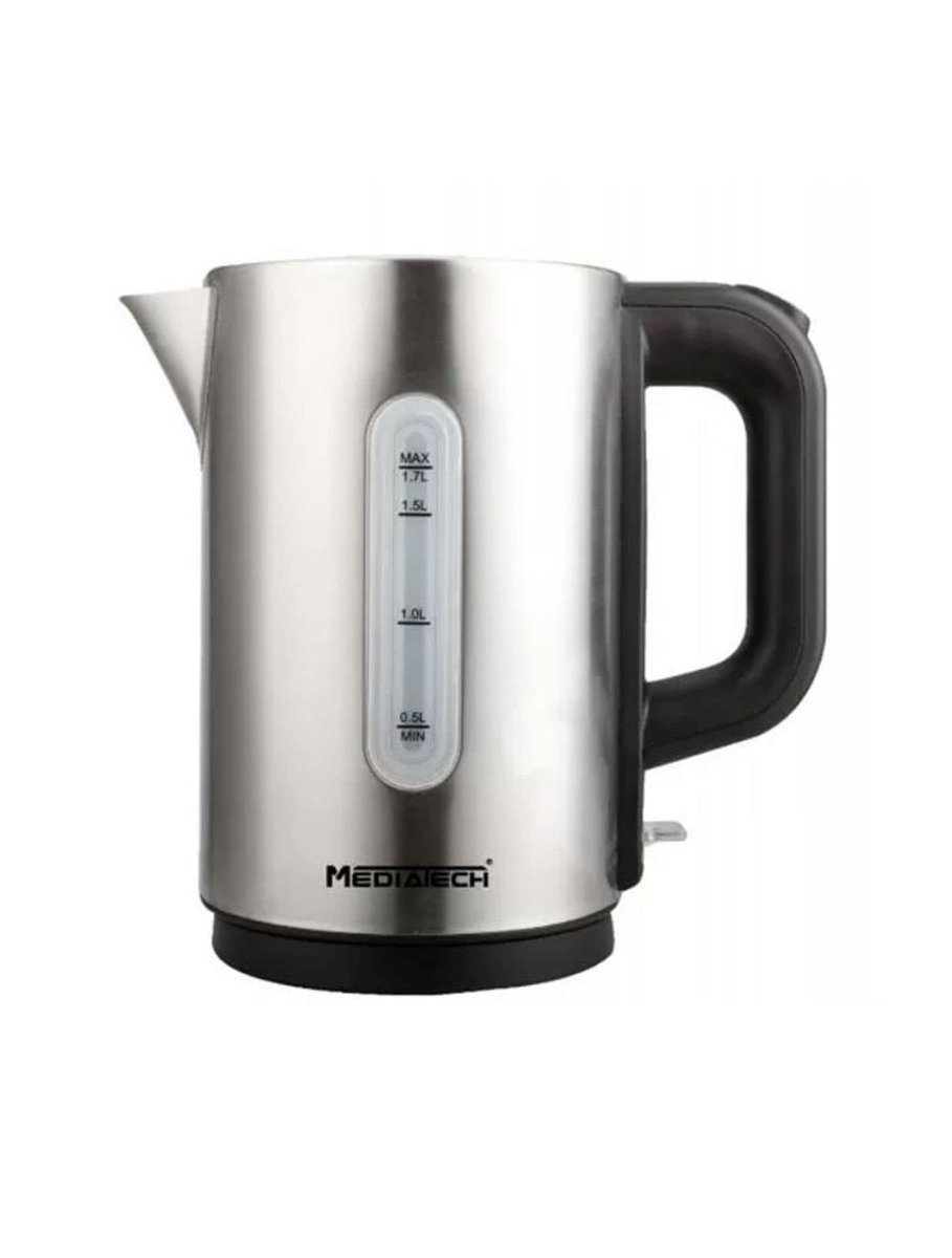 Mediatech Electric Kettle , 1.7 Liter 2200 Watt , Silver - MTKS400