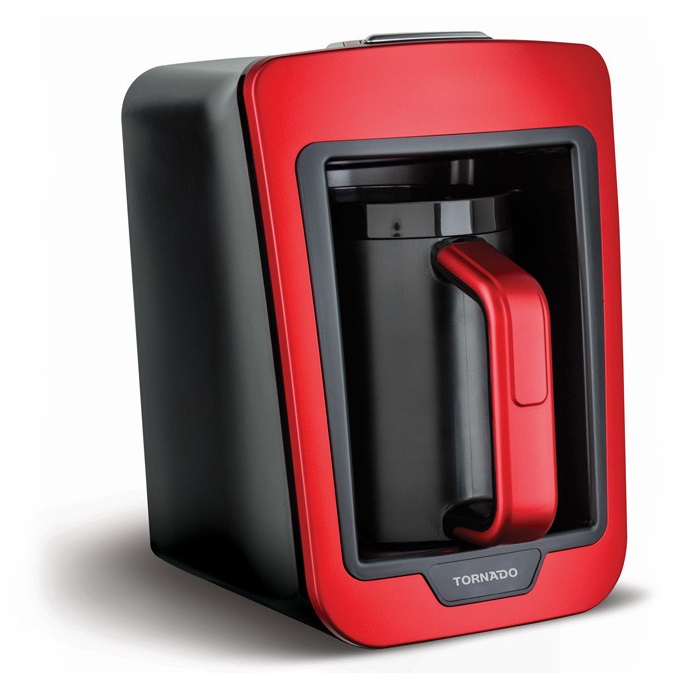 Tornado Turkish Coffee Maker , 330 milliliter 4 Cups 735 Watt Black Red - TCME-100 RG