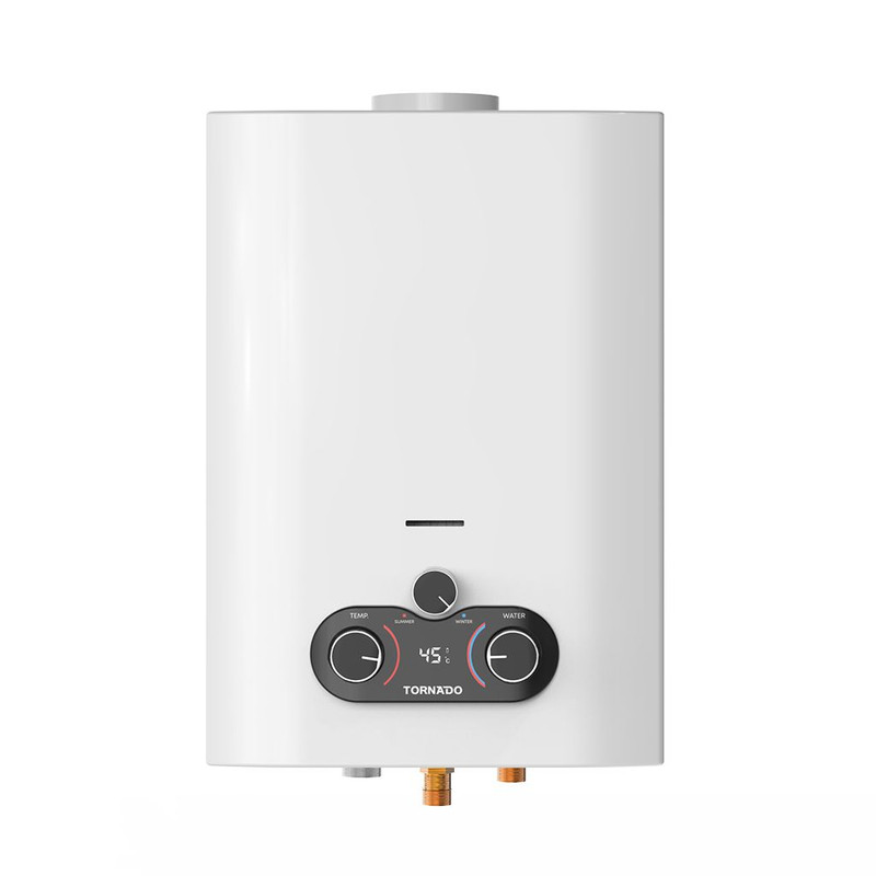 Tornado Gas Water Heater , 10 Liter White - GHE-10CTEMP-W