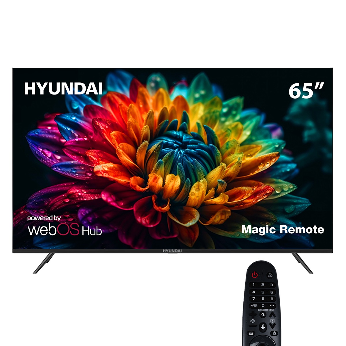 Hyundai 65 Inch Smart TV , 4K UHD LED Built-In Receiver