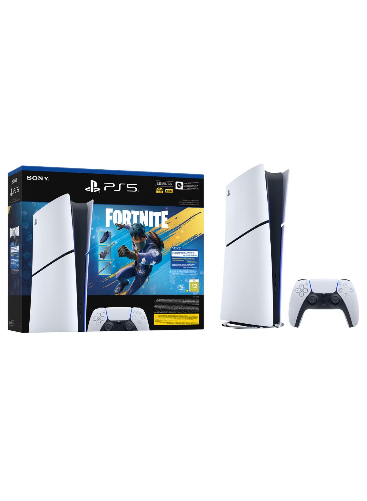 Sony PlayStation 5  Digital Edition UAE Version with Wireless Controller, and Fortnite Flowering Chaos- CFI2116B01YFORTNITEFC