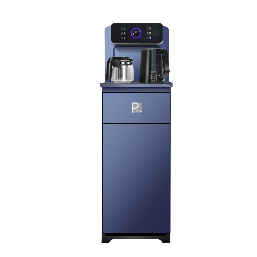 Purity Cold & Normal Bottom Loading Digital Water Dispenser with Tea Maker and Kettle , 2 Tabs Blue - PFK49