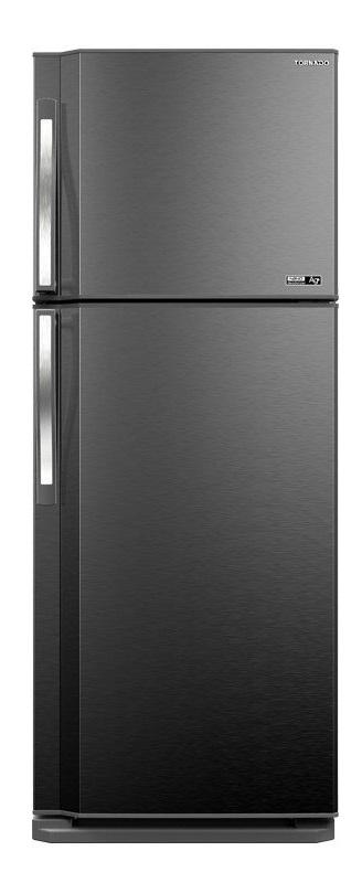 Tornado Top Freezer Refrigerator , 450 Liter , Stainless Steel - RF-58T-ST