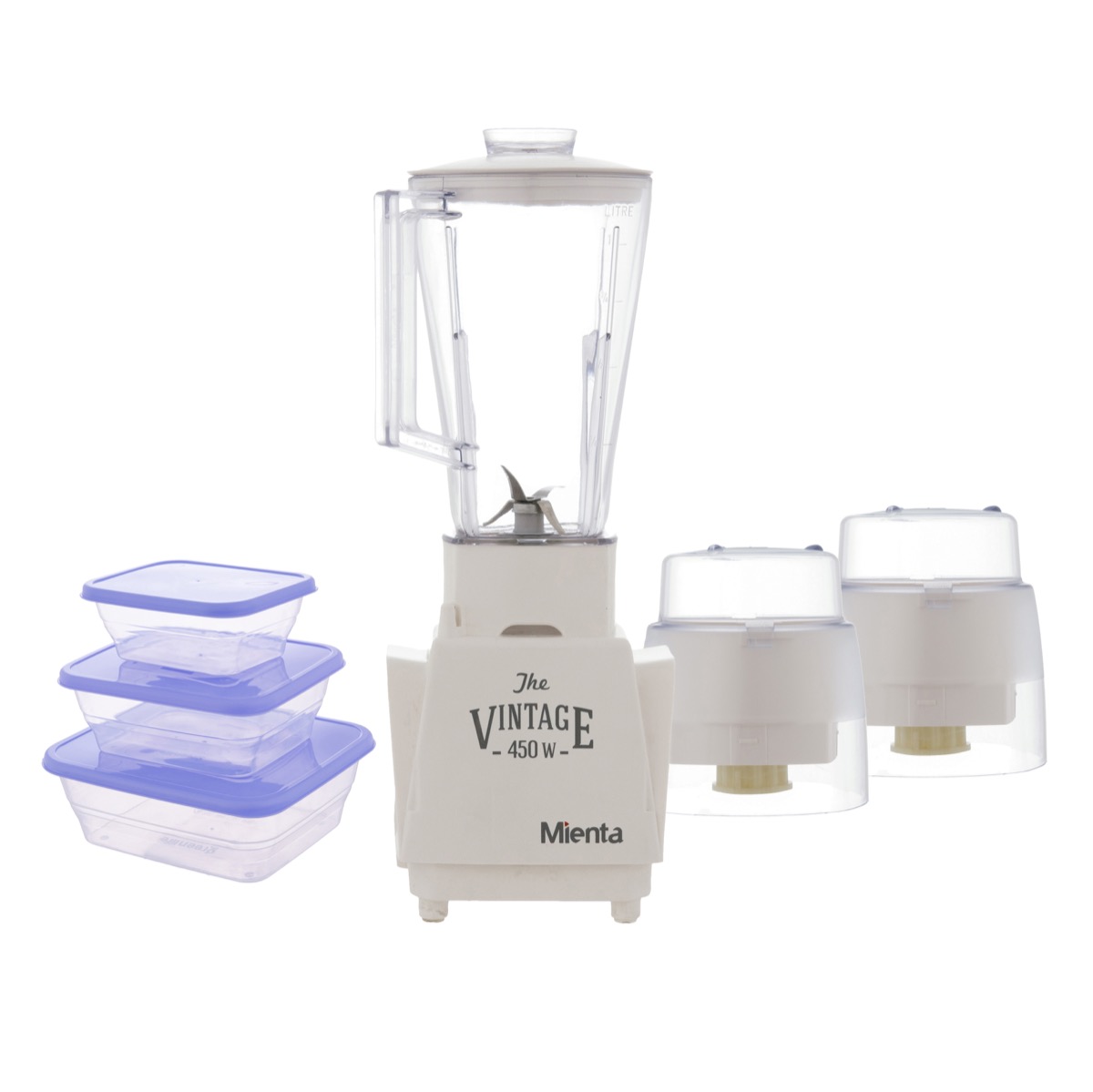 Mienta Countertop Blender 1 Liter 400 Watt White - BL242