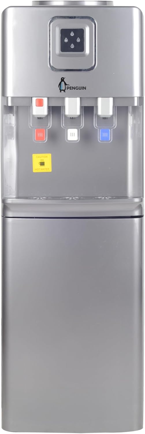 Penguin Hot, Cold & Normal Top Loading Water Dispenser , 3 Tabs Silver - PD001