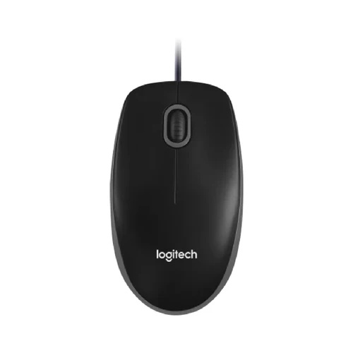 Logitech B100 Wired Optical Mouse , Black - 910-003357