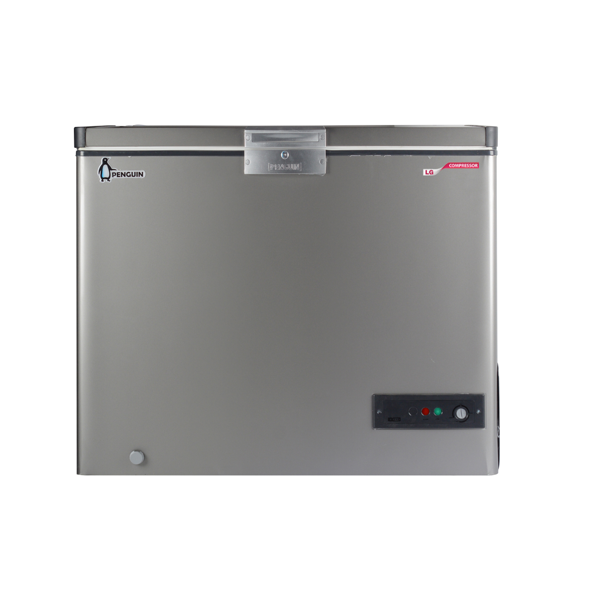 Penguin Defrost Defrost Chest Deep Freezer with LG Compressor and Sliding Glass Door , 205 Liter Inverter Motor , Silver - ES-250L