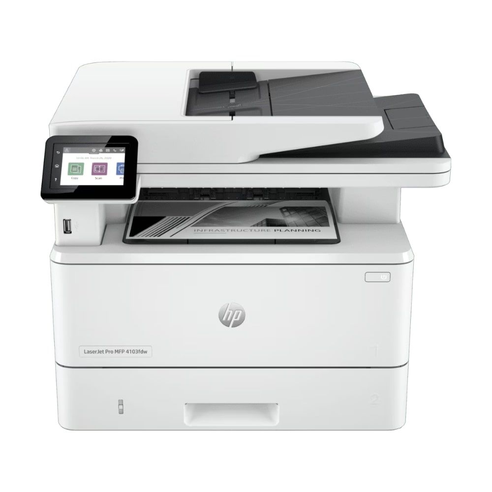 HP LaserJet Pro MFP 4103fdw Wired and Wireless Multi Functional Printer - 2Z629A