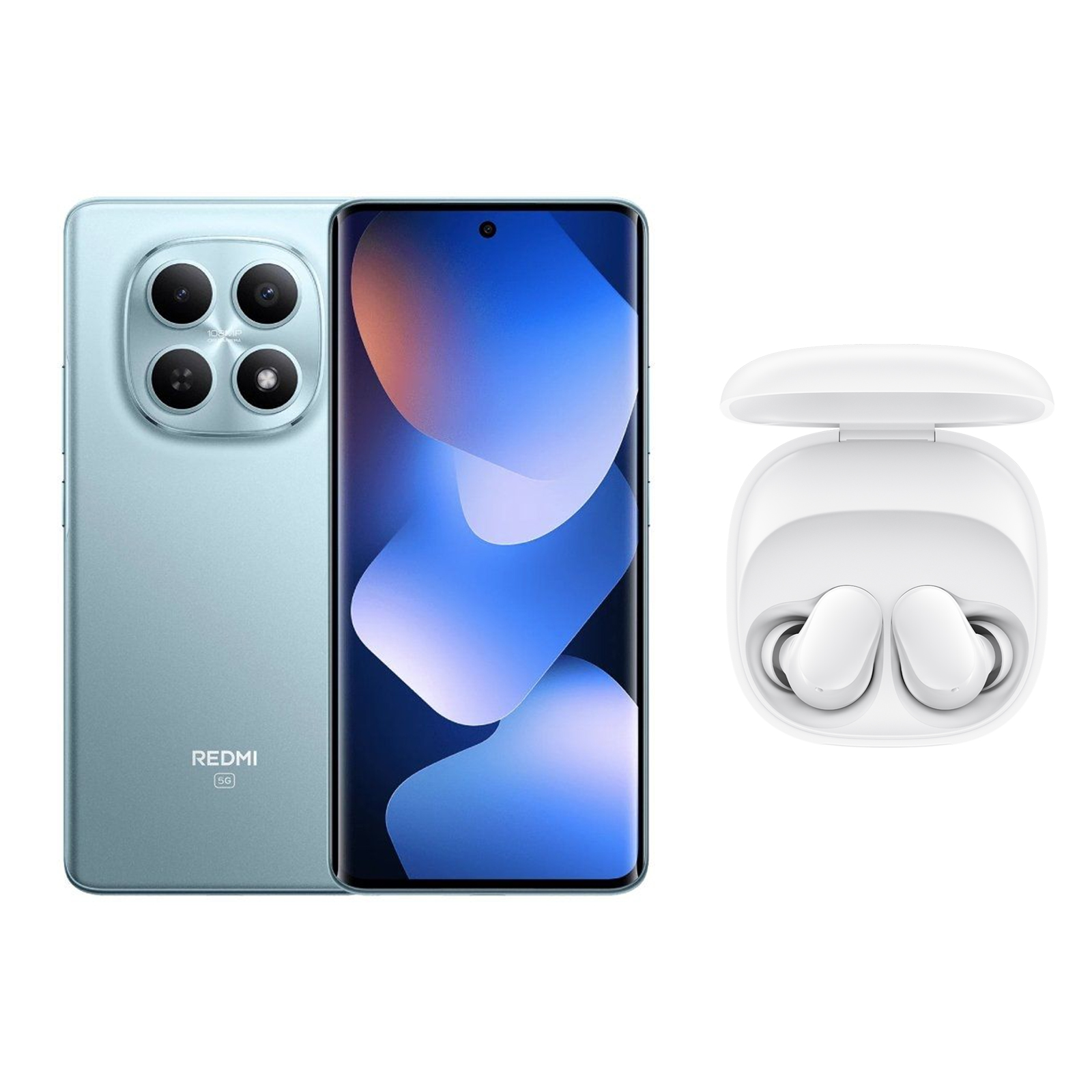 شاومي ريدمي نوت 15، شبكة 5G، شريحتين، مع ايربودز ريدمي بادز 6 بلاي، خاصية تقليل الضوضاء - قد يختلف اللون