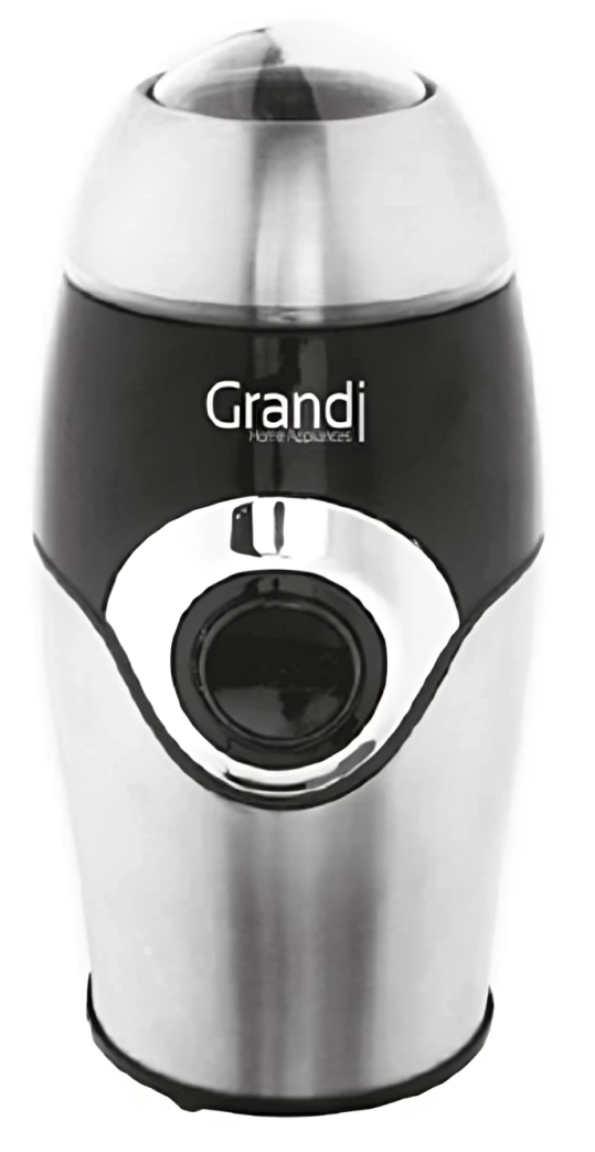 Grandi Crashy 3 Coffee Grinder , 50 gm 200 Watt , Silver Black
