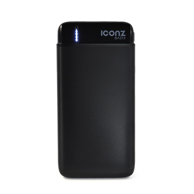 Iconz BAZIX Wired Power Bank , 10000 mAh 2 Ports , Black , XPB10CK