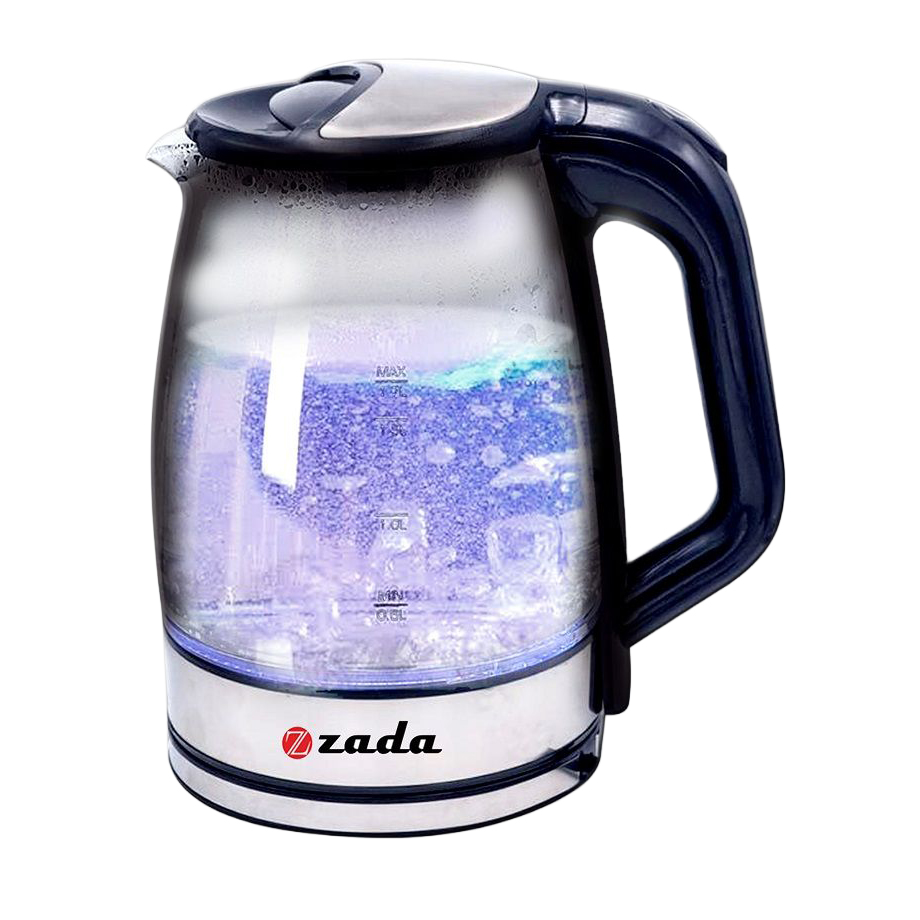 Zada Glass Electric Kettle , 2.2 Liter 1500 Watt , Glass - ZKT-320