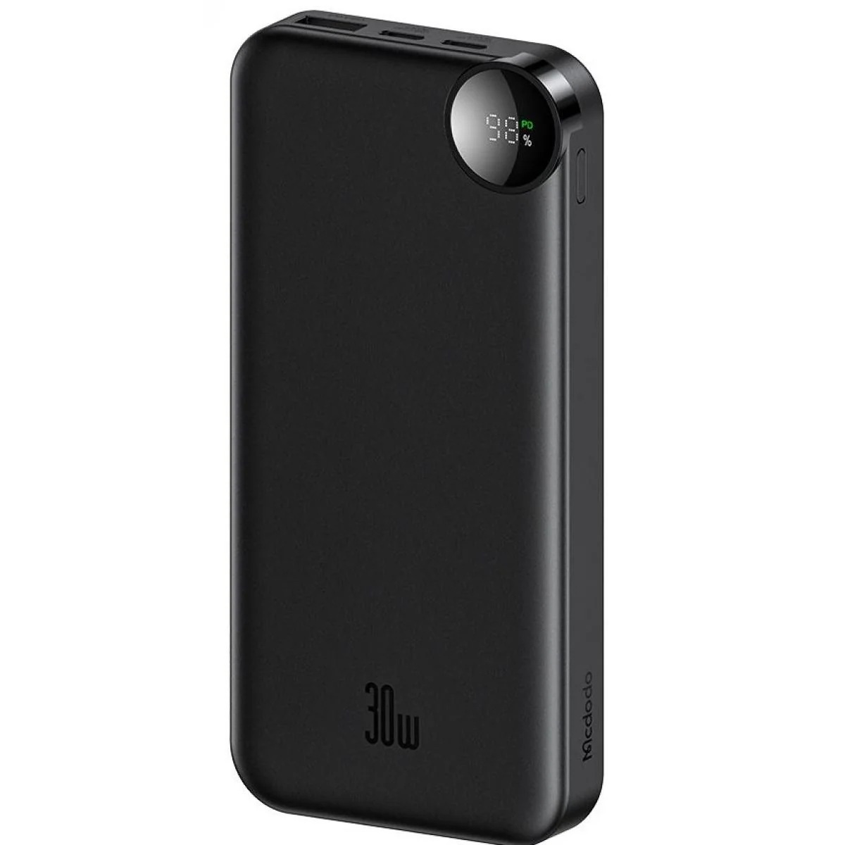 Mcdodo Wired Power Bank , 10000 mAh 3 Ports , Black , MC-3850
