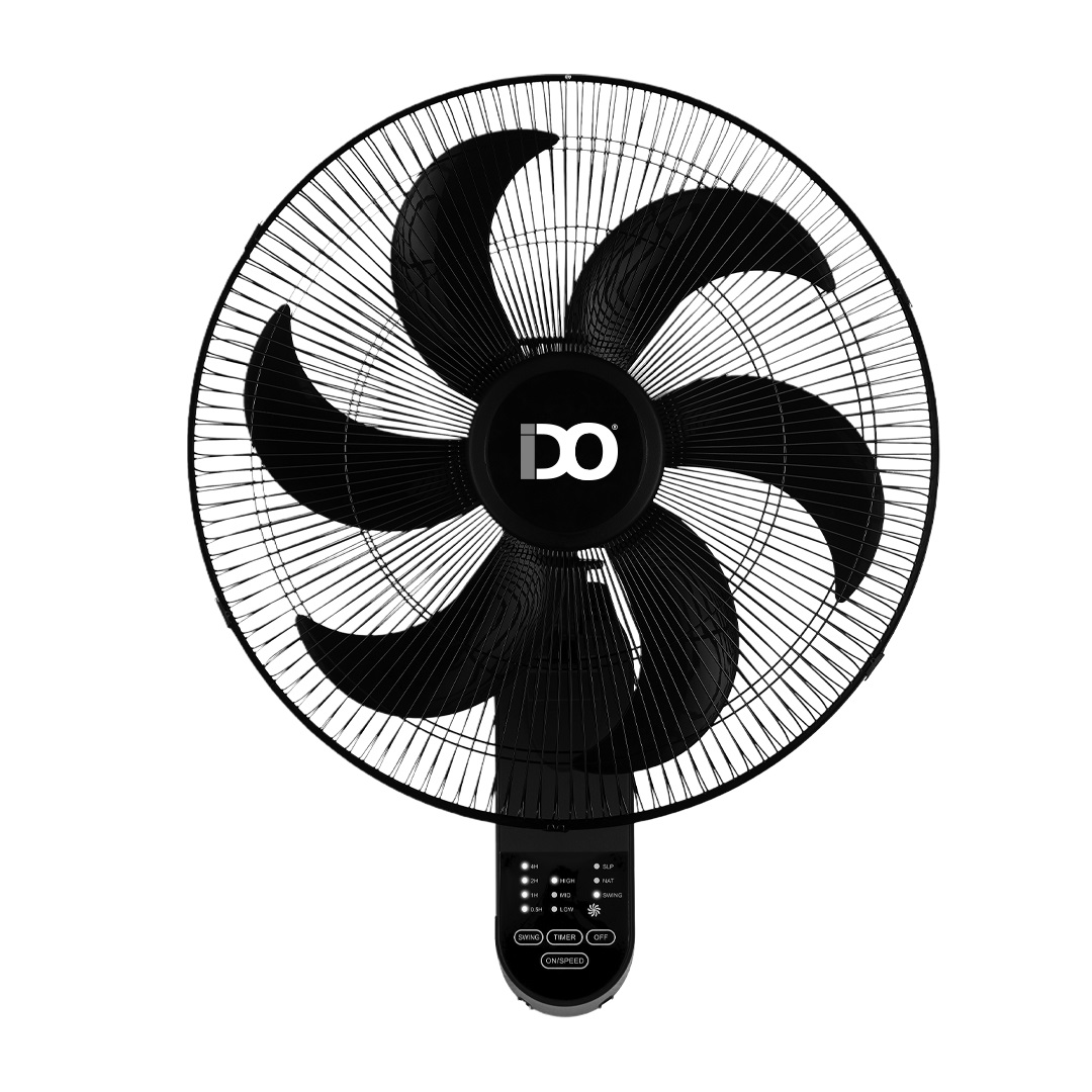 Ido Wall Fan , 18 Inch , Black - WF18RC-BK