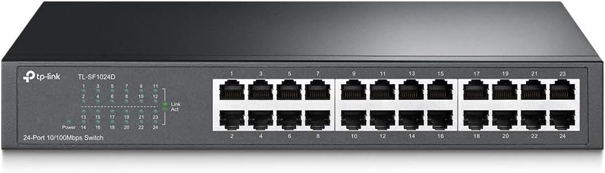 Tp-Link Ethernet Switch , 24 Ports , Black - TL-SF1024D