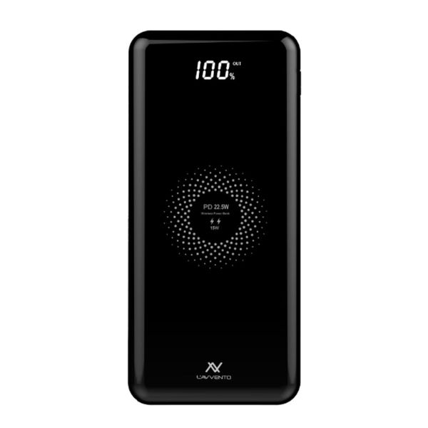 L'Avvento Wireless Wireless Power Bank , 10000 mAh 2 Ports , Black , MP125