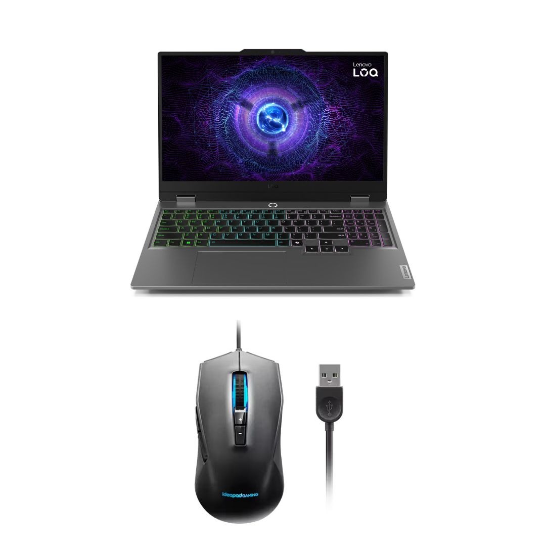 Lenovo LOQ 15IRX9 83DV012HED Laptop ,Intel Core i5-13450HX 15.6 Inch ,512 GB SSD ,24 GB ,NVIDIA GeForce RTX 3050 ,FreeDos - Luna Grey